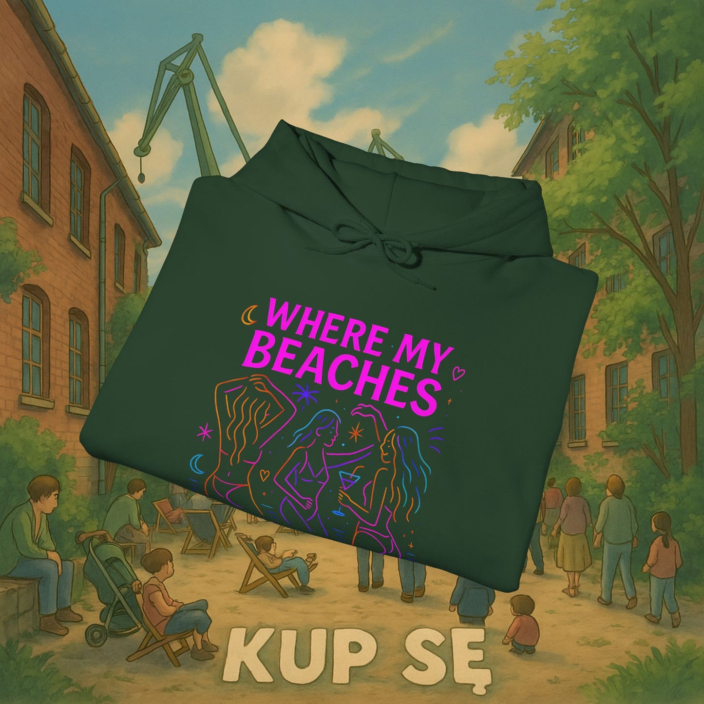 Unisex Heavy Blend Hoodie – Where My Beaches – Kup Se
