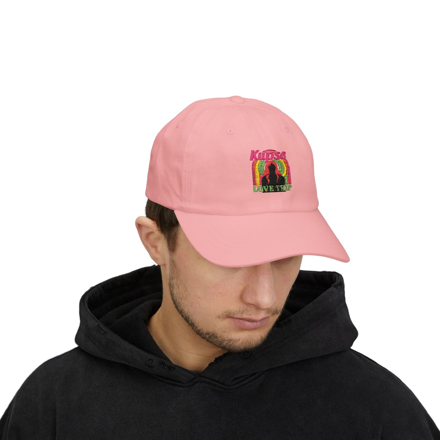 Czapka z daszkiem z grafiką Kup Se Love Trip – modny Dad Cap z charakterem