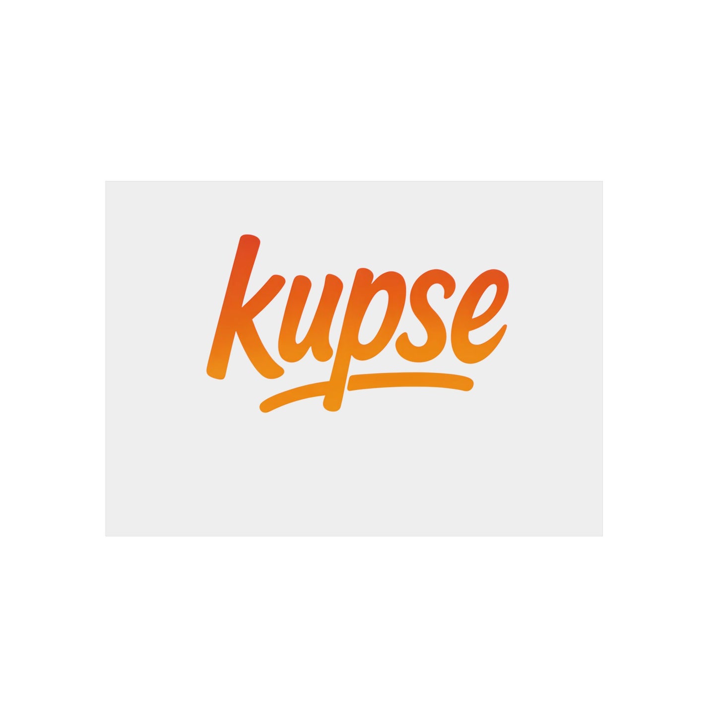 Obraz na panelu aluminiowym Kupse Logo Orange – trwały wydruk w stylu Kup Se