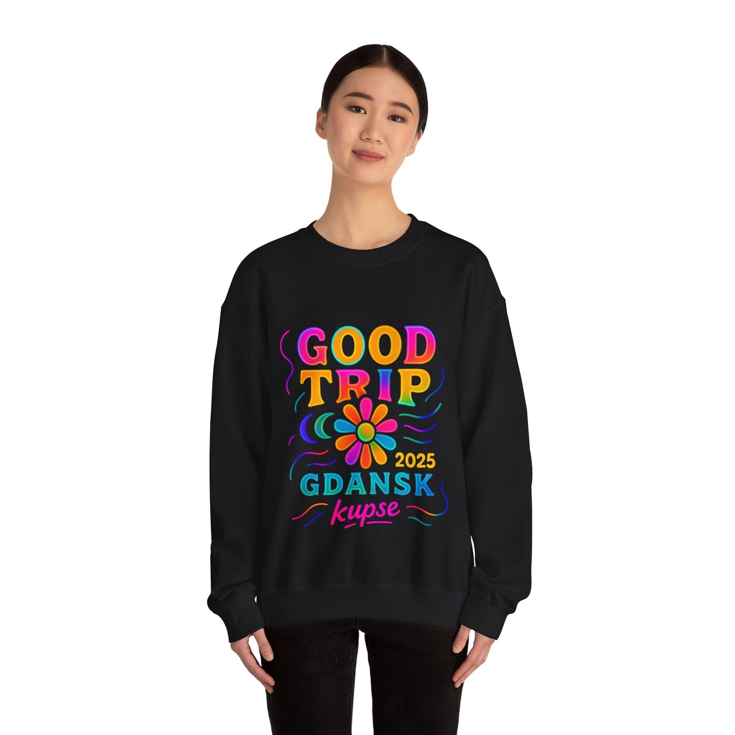 Bluza unisex z grafiką Kup Se Good Trip – klasyczny crewneck i miejski styl