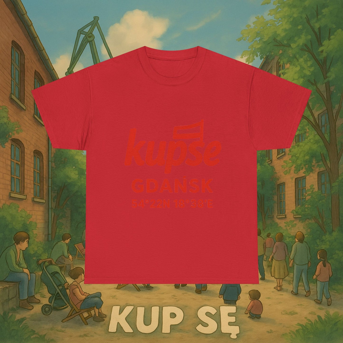 KupSe Logo Gdańsk Solidarność t-shirt - Unisex Heavy Cotton Tee