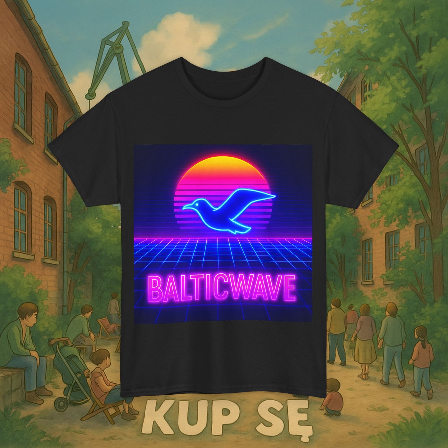 KupSe Baltic Wave Style t-shirt - Unisex Heavy Cotton Tee