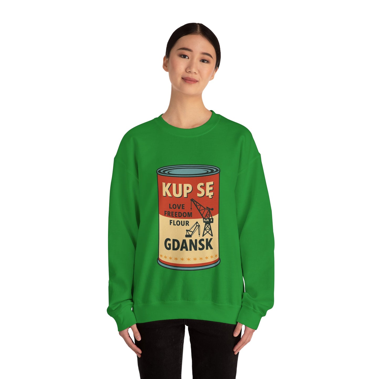 Bluza unisex z grafiką Kup Se Campbell– klasyczny crewneck i miejski styl