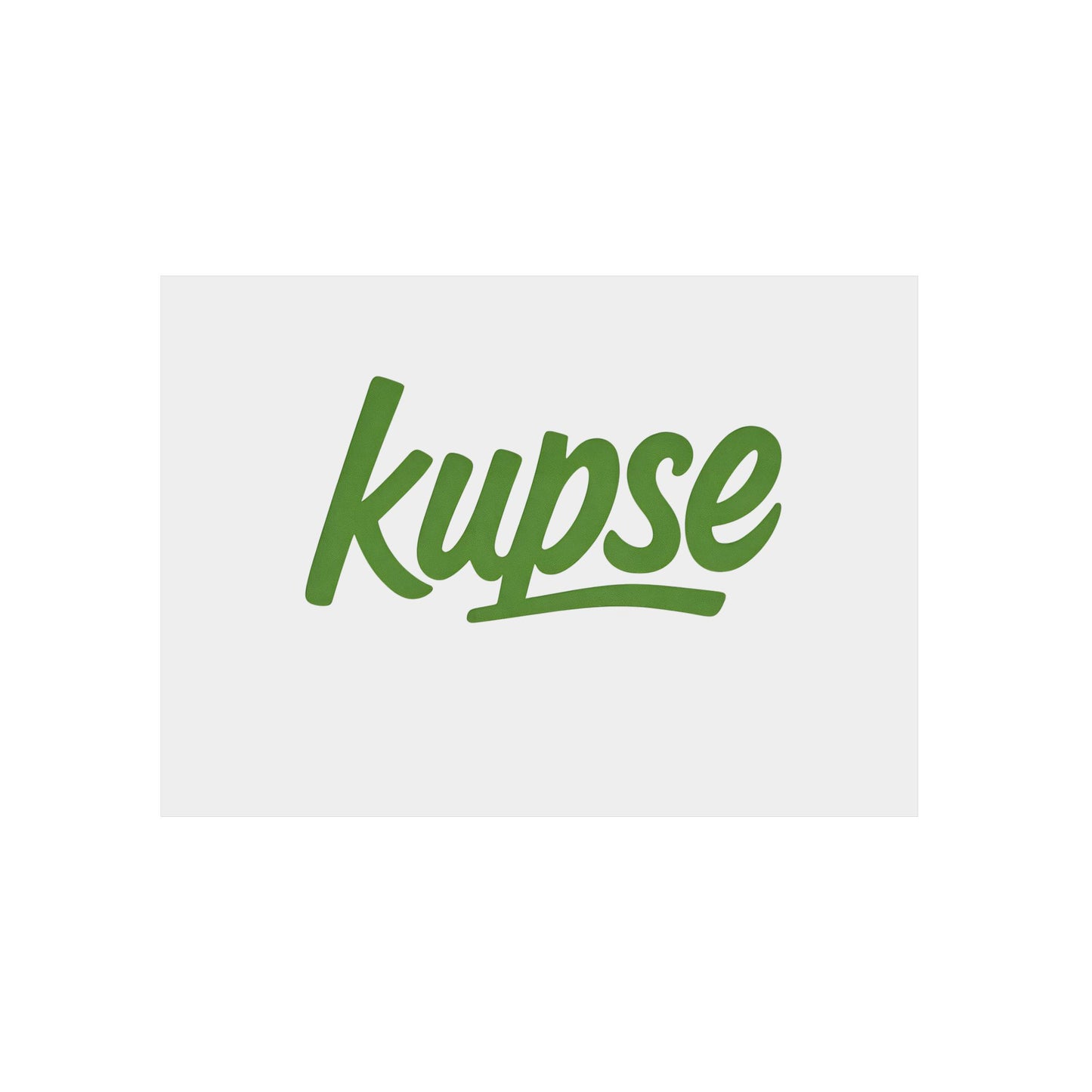 Obraz na panelu aluminiowym Kupse Logo Green – trwały wydruk w stylu Kup Se