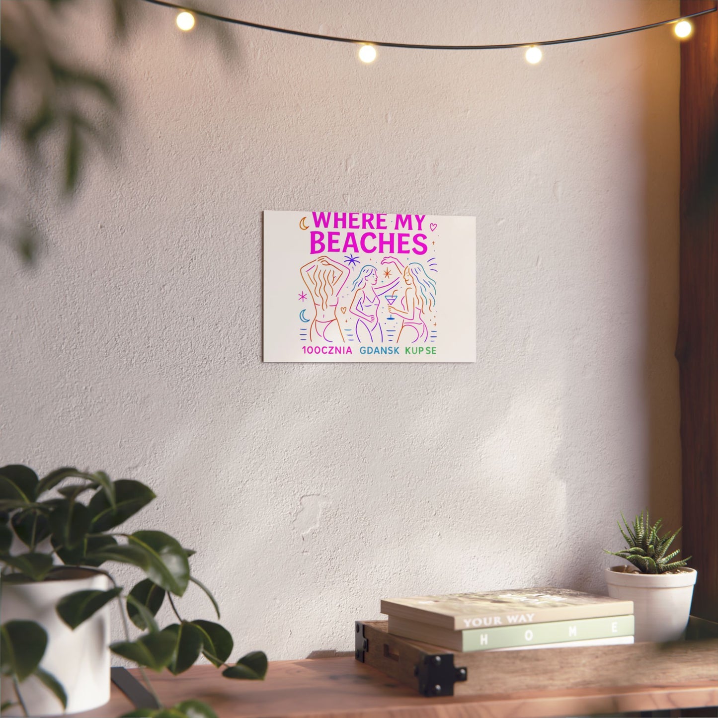 Obraz na panelu aluminiowym Where My Beaches – trwały wydruk w stylu Kup Se