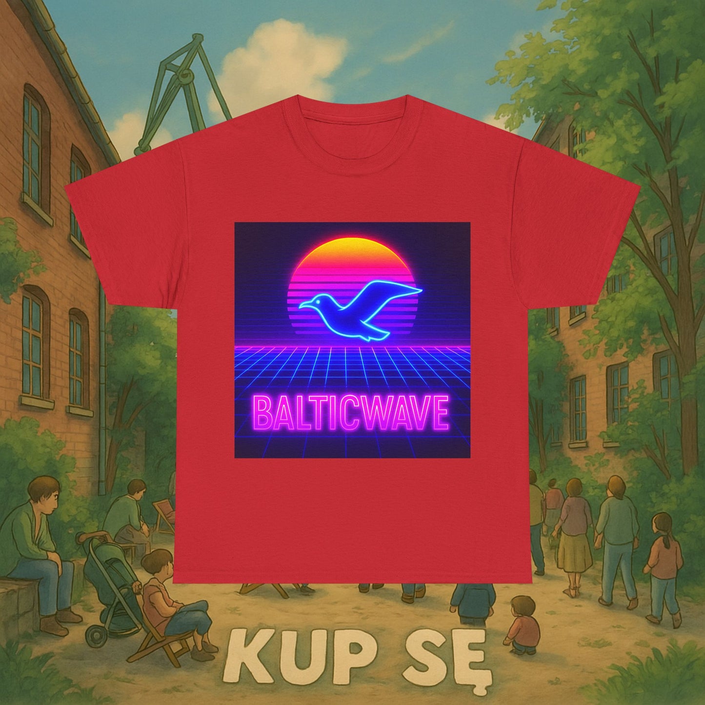 KupSe Baltic Wave Style t-shirt - Unisex Heavy Cotton Tee