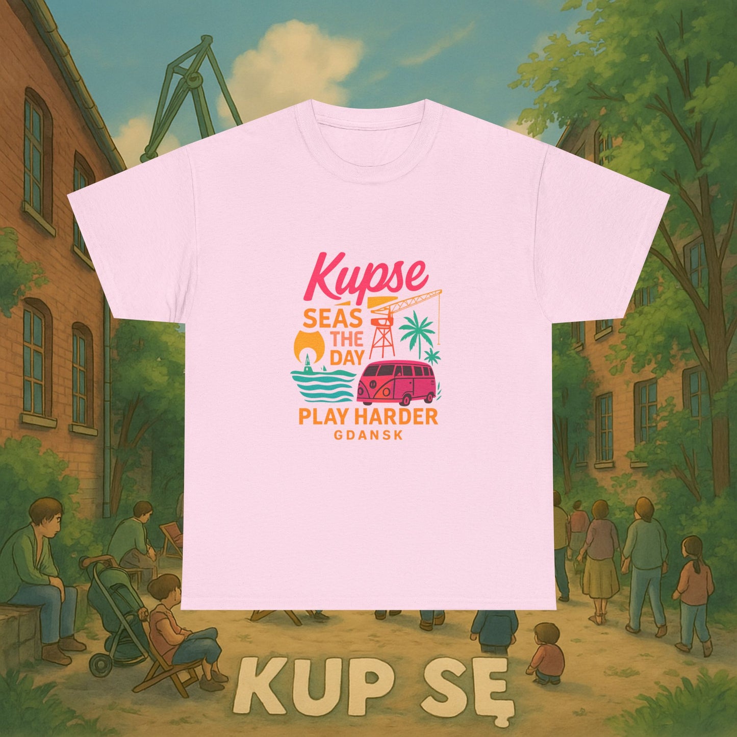KupSe Play Harder Style t-shirt - Unisex Heavy Cotton Tee
