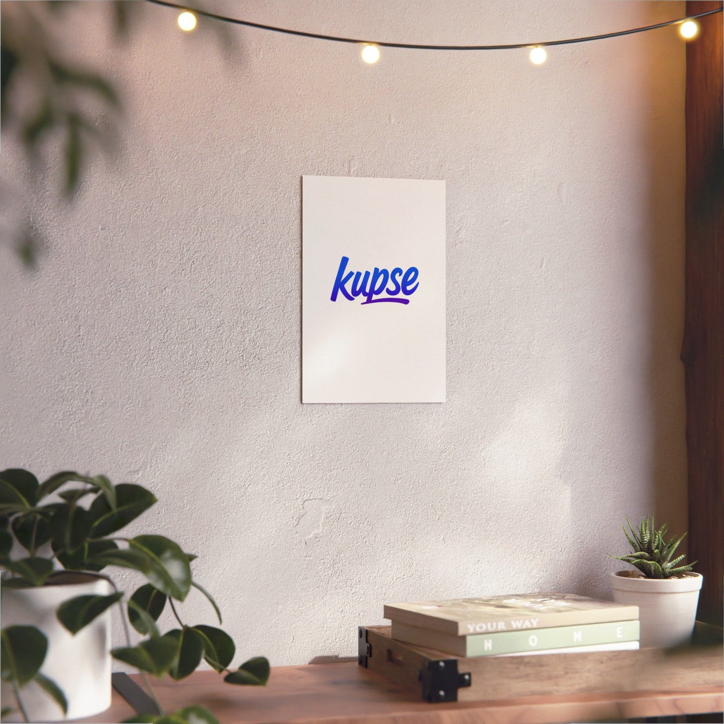Obraz na panelu aluminiowym Kupse Logo Blue – trwały wydruk w stylu Kup Se
