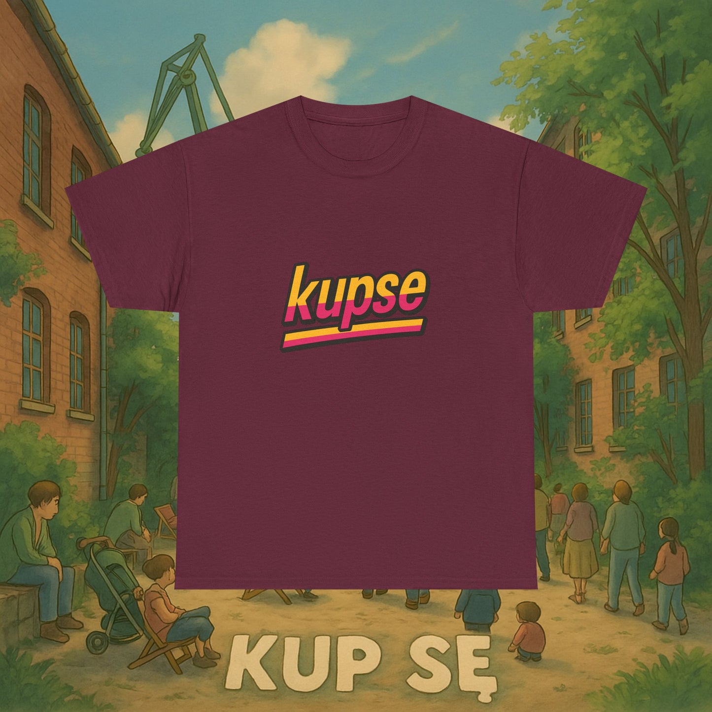 KupSe Logo Retro Sport Style t-shirt - Unisex Heavy Cotton Tee