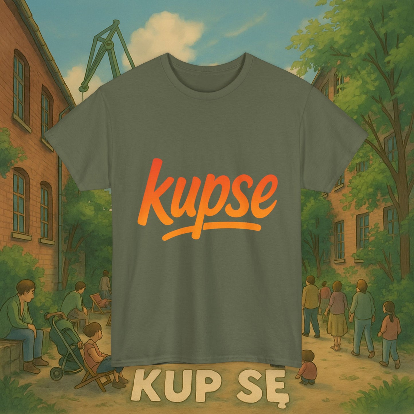 KupSe Logo Orange Style t-shirt - Unisex Heavy Cotton Tee
