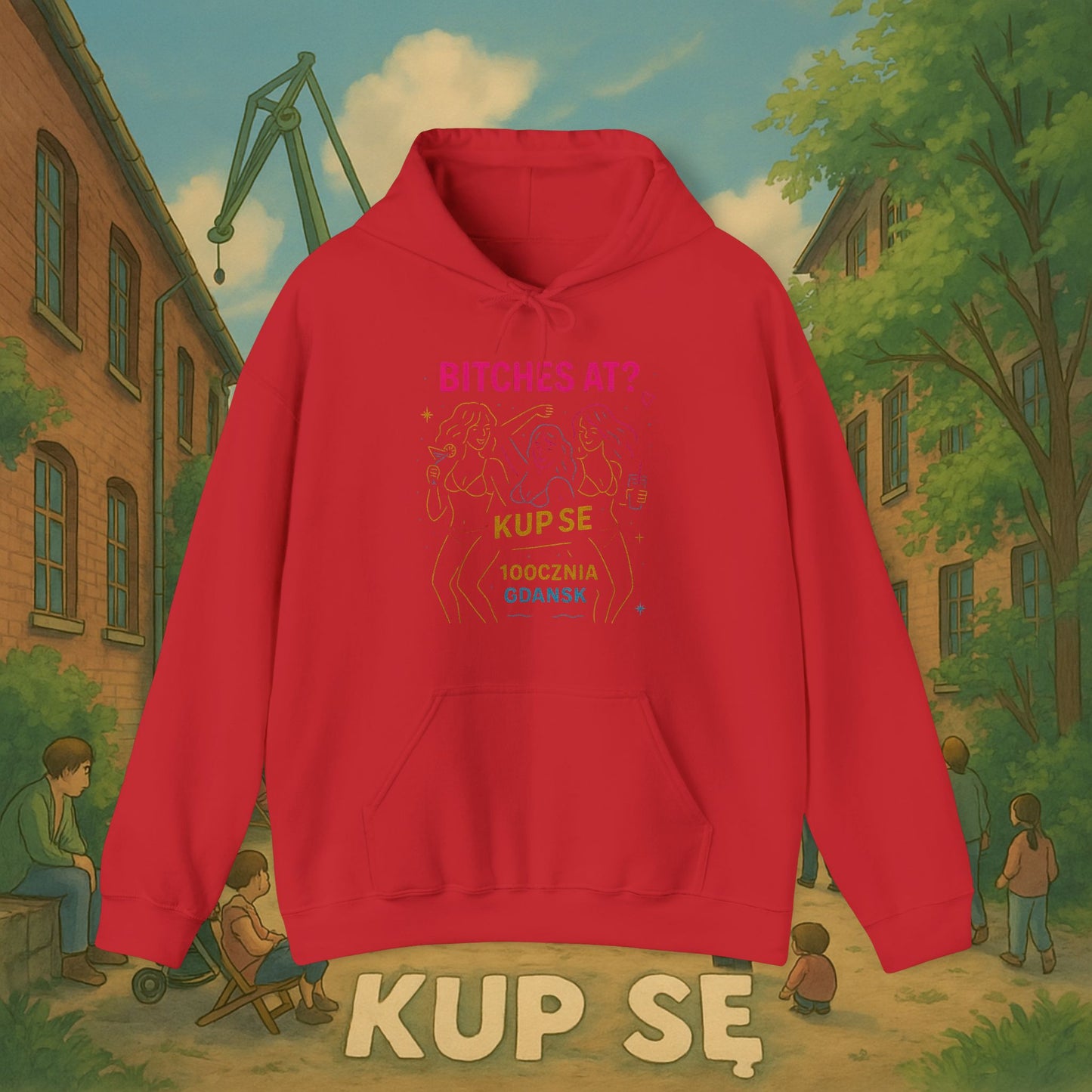 Unisex Heavy Blend Hoodie – Bi*ches at? – Kup Se