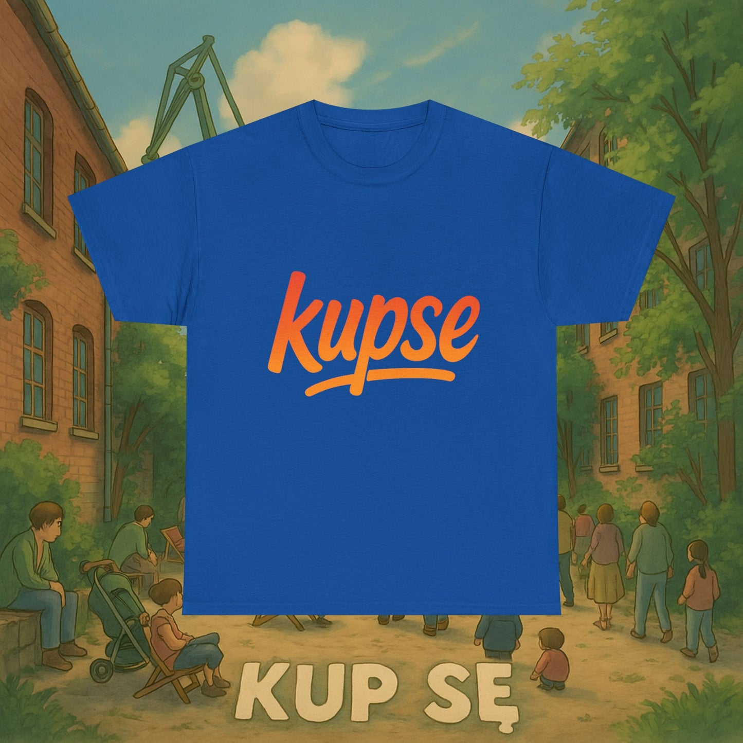 KupSe Logo Orange Style t-shirt - Unisex Heavy Cotton Tee