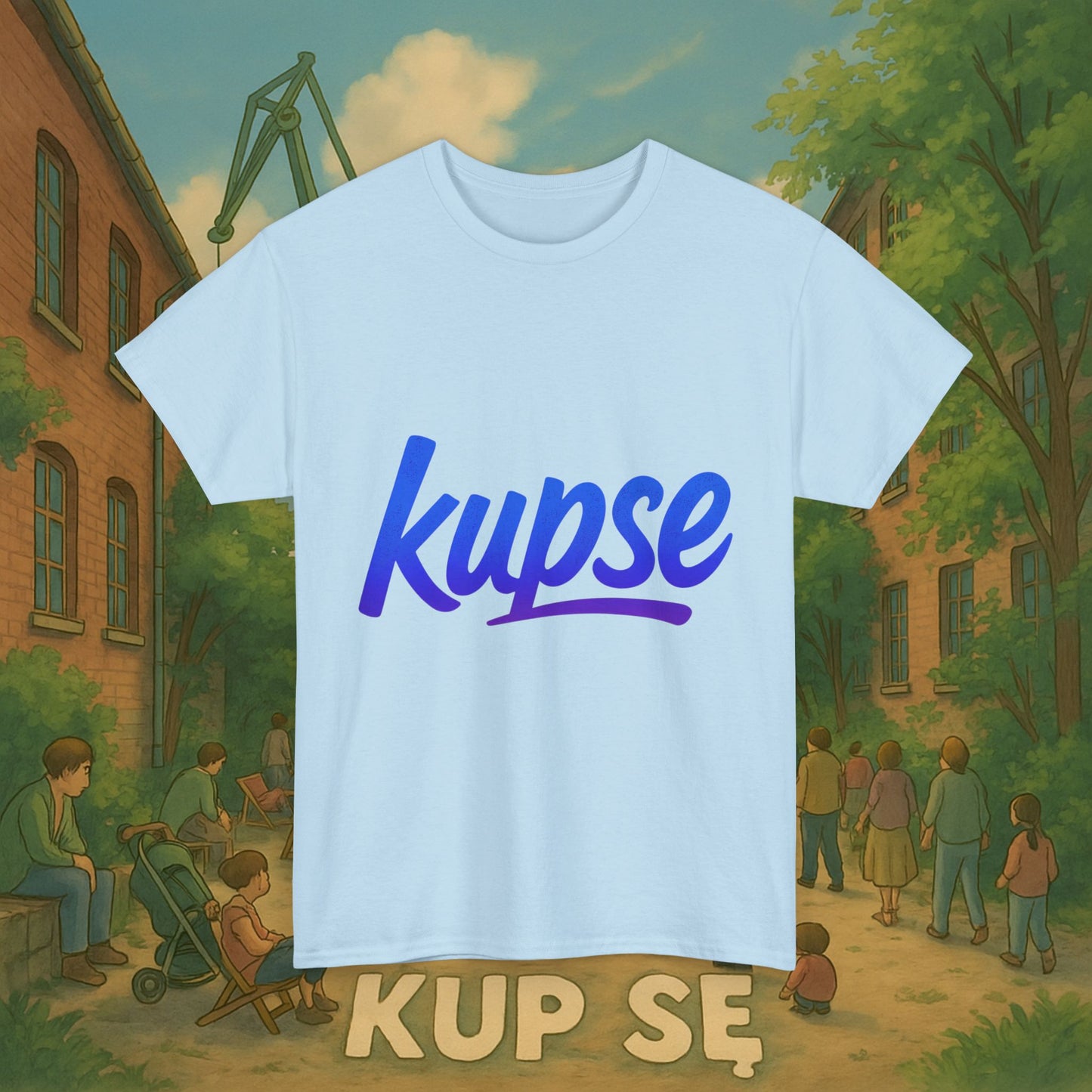 KupSe Logo Blue Style t-shirt - Unisex Heavy Cotton Tee