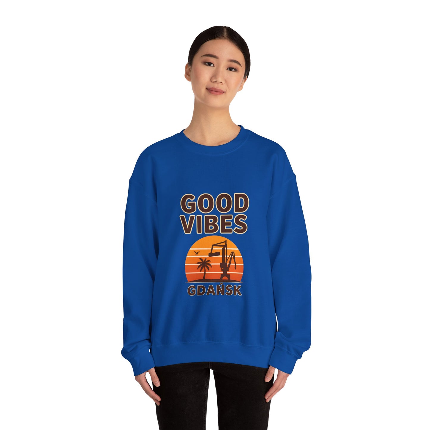 Bluza unisex z grafiką Kup Se Good Vibes – klasyczny crewneck i miejski styl