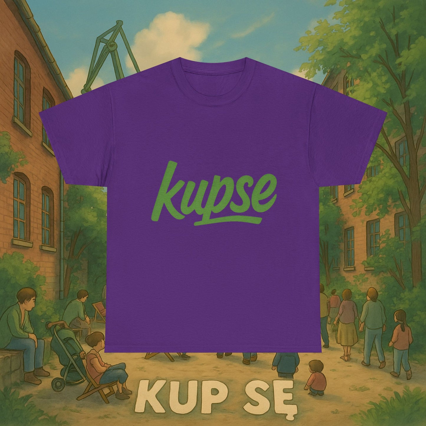 KupSe Logo Green Style t-shirt - Unisex Heavy Cotton Tee