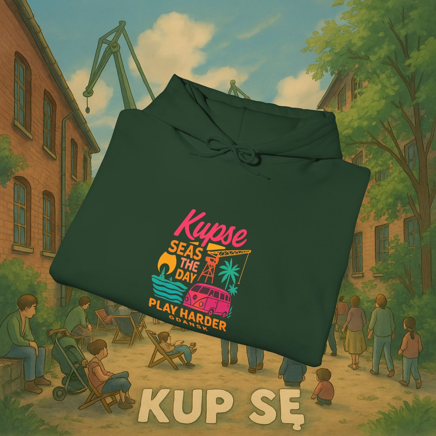 Unisex Heavy Blend Hoodie – Play Harder – Kup Se