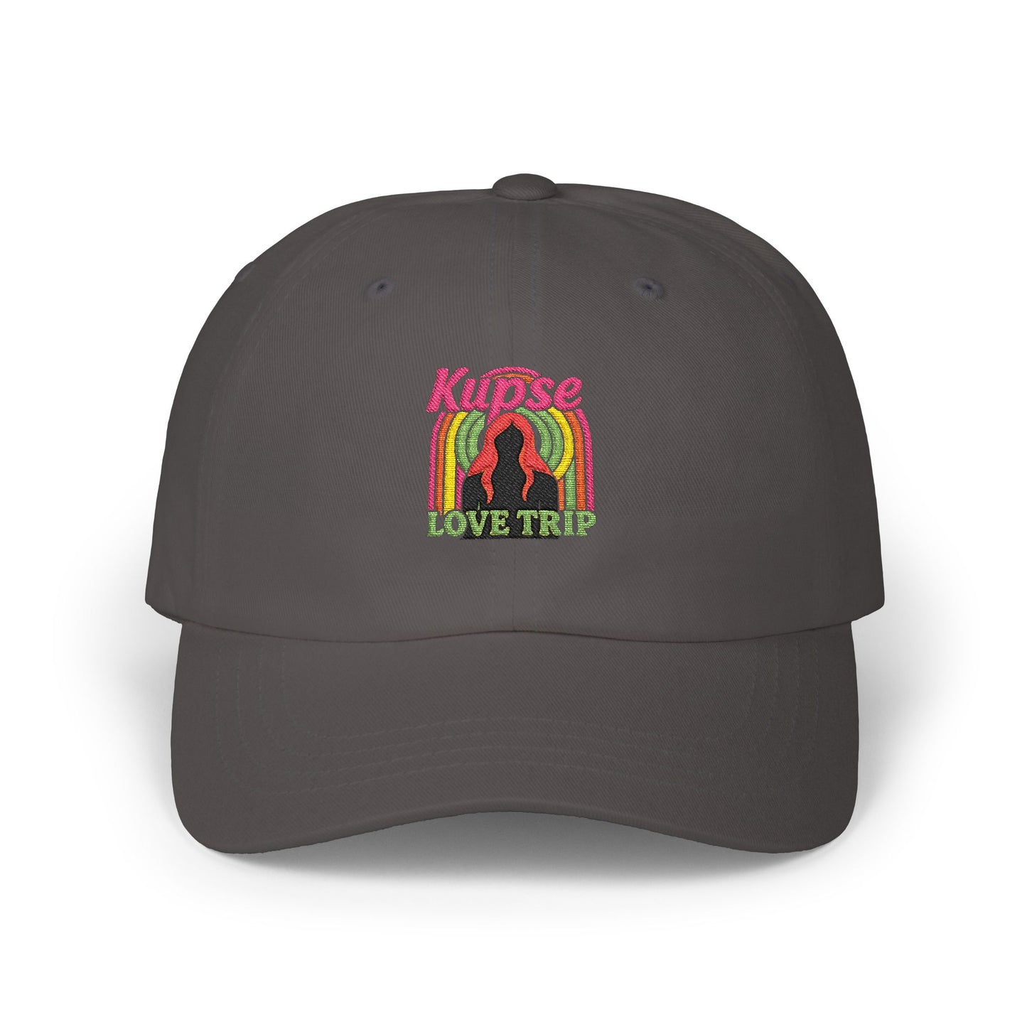 Czapka z daszkiem z grafiką Kup Se Love Trip – modny Dad Cap z charakterem