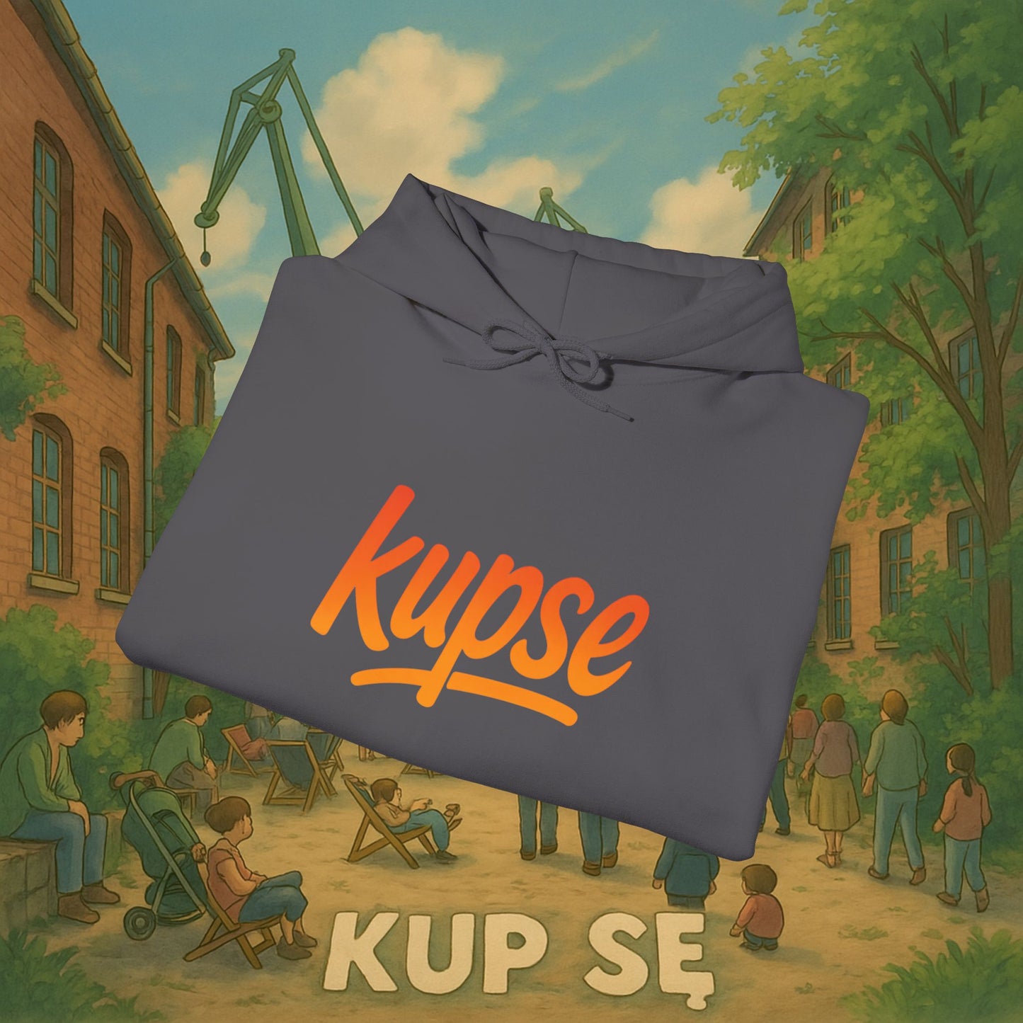 Unisex Heavy Blend Hoodie – Logo Orange – Kup Se