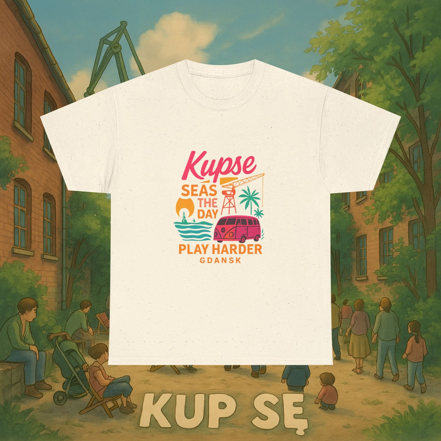 KupSe Play Harder Style t-shirt - Unisex Heavy Cotton Tee