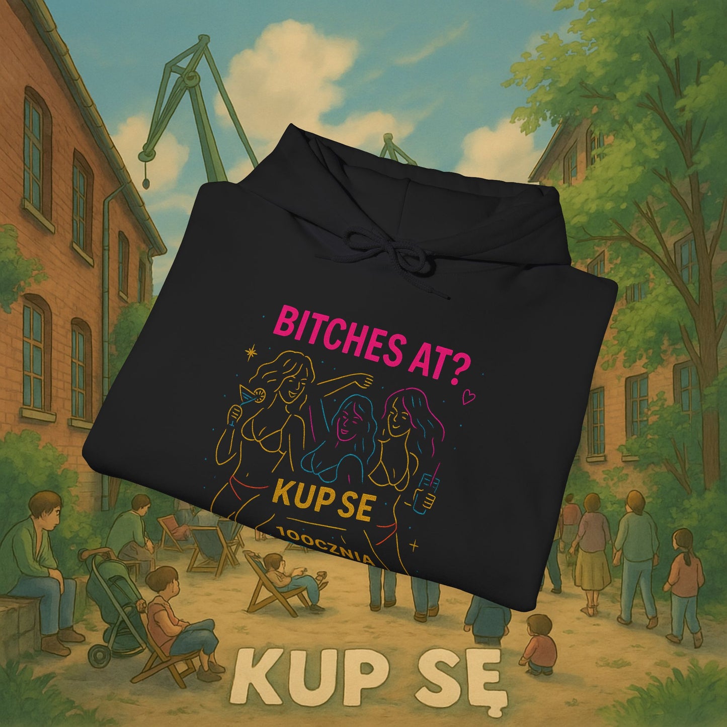 Unisex Heavy Blend Hoodie – Bi*ches at? – Kup Se