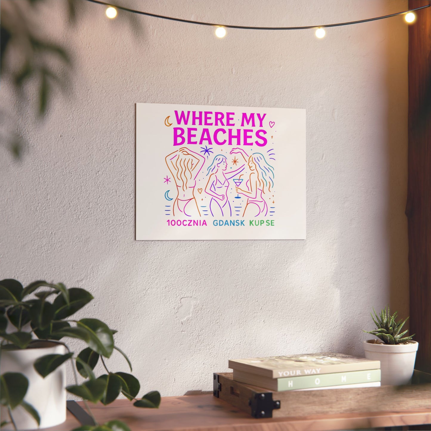 Obraz na panelu aluminiowym Where My Beaches – trwały wydruk w stylu Kup Se