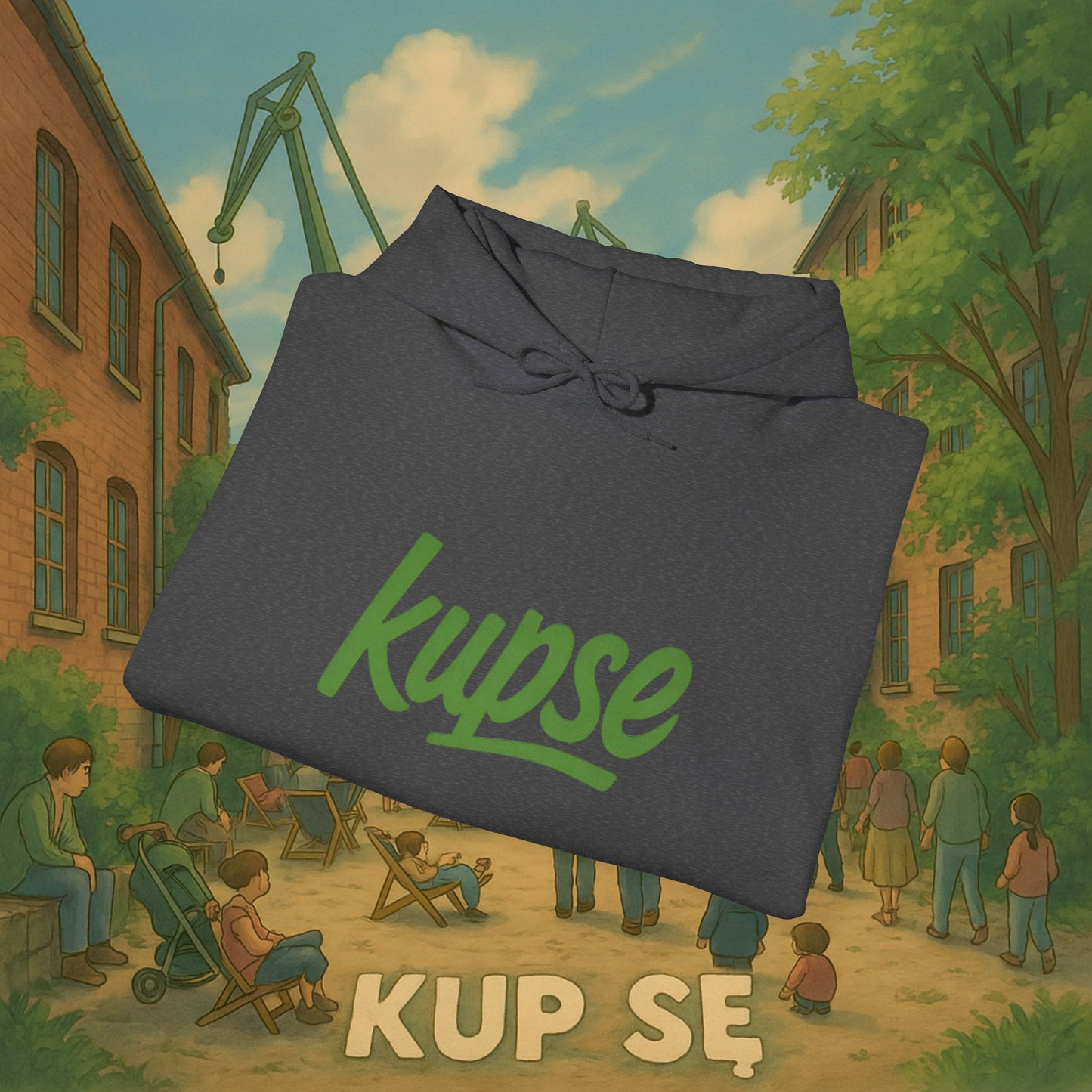 Unisex Heavy Blend Hoodie – Logo Green – Kup Se