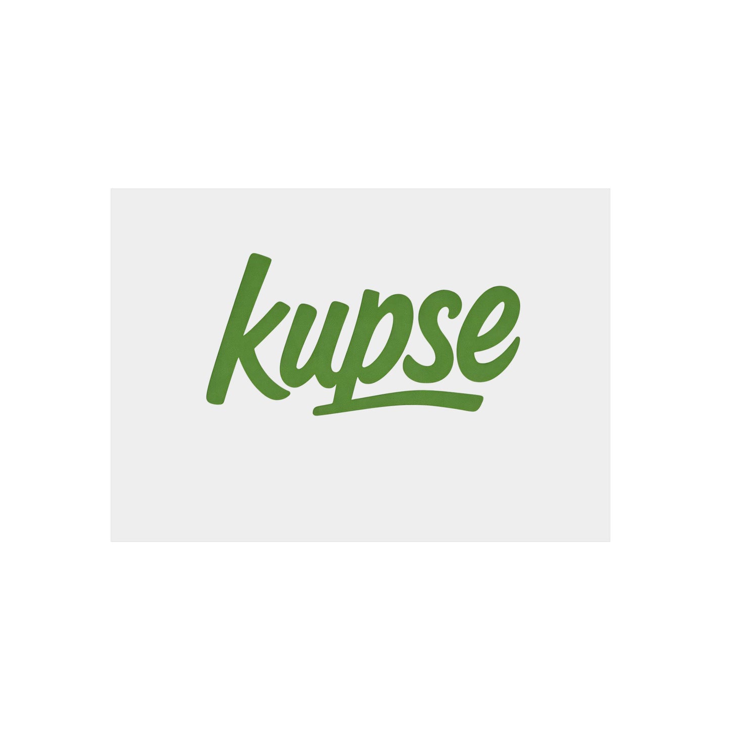 Obraz na panelu aluminiowym Kupse Logo Green – trwały wydruk w stylu Kup Se