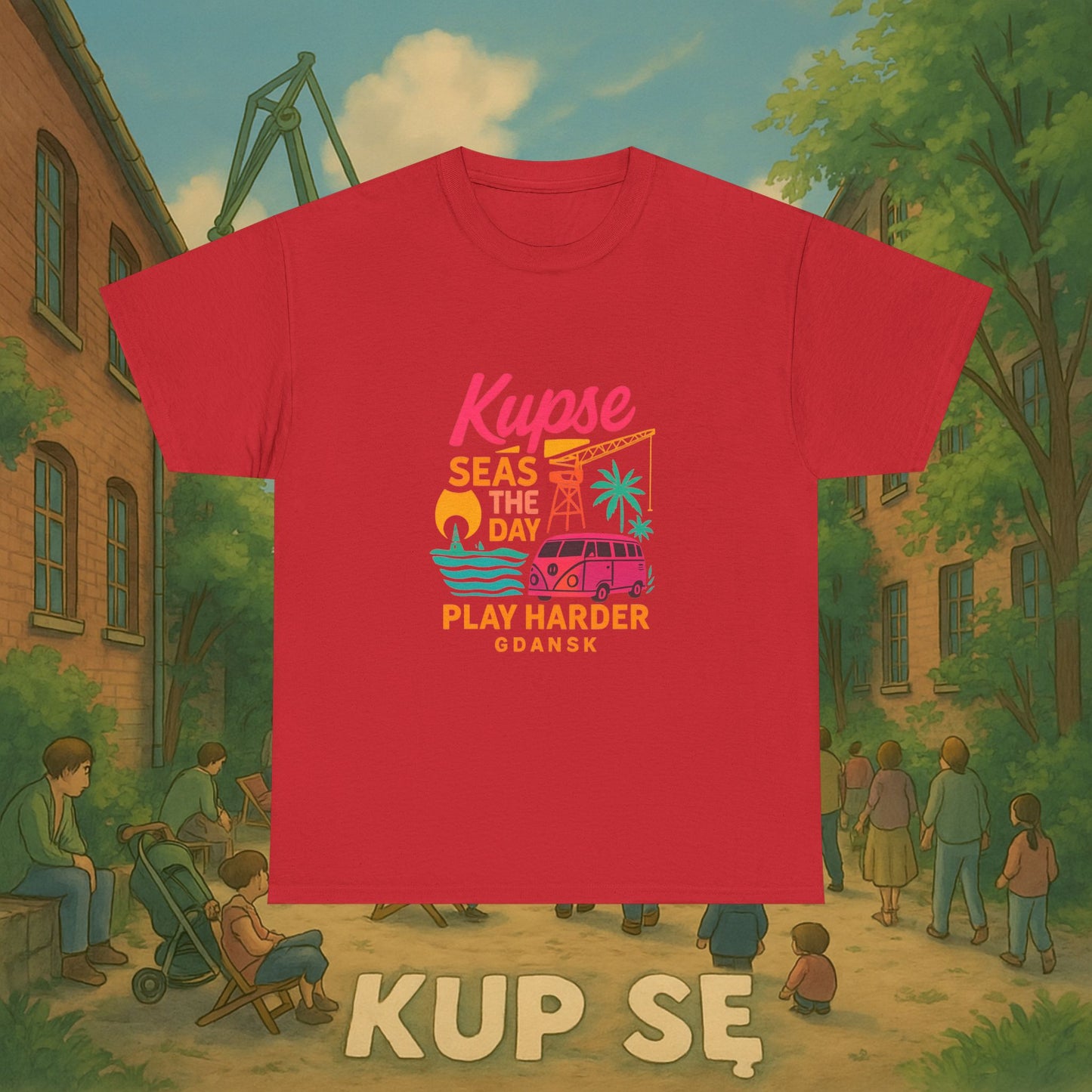 KupSe Play Harder Style t-shirt - Unisex Heavy Cotton Tee