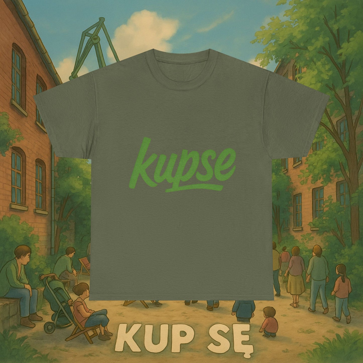 KupSe Logo Green Style t-shirt - Unisex Heavy Cotton Tee