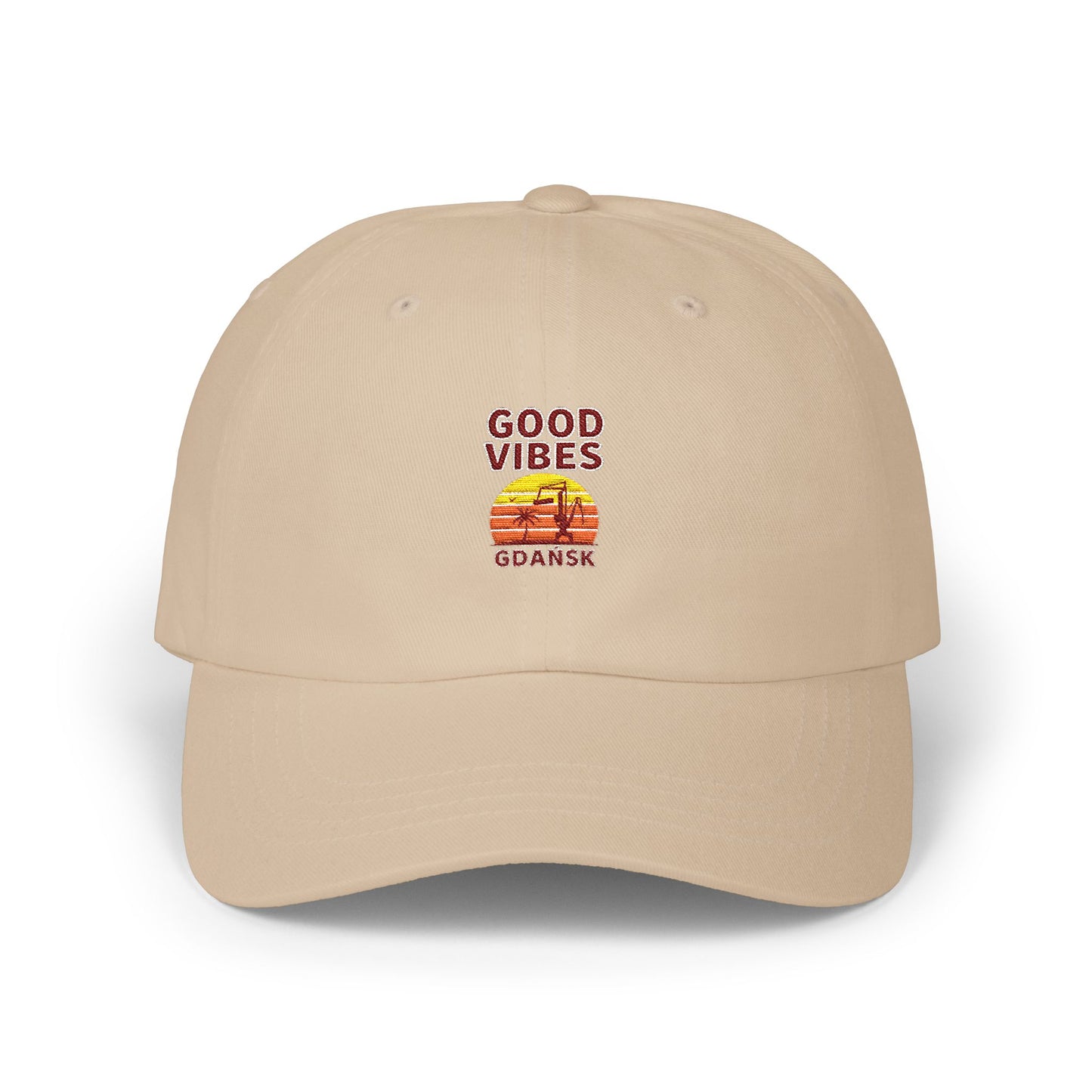 Czapka z daszkiem z grafiką Kup Se Good Vibes – modny Dad Cap z charakterem