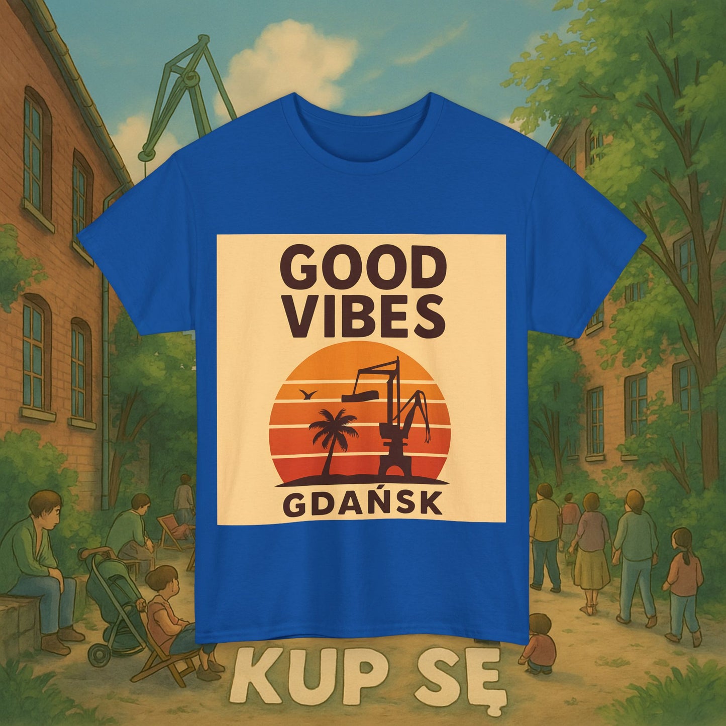 KupSe Good Vibes Desert Style t-shirt - Unisex Heavy Cotton Tee