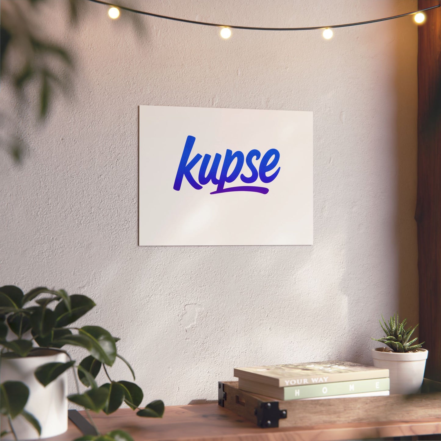 Obraz na panelu aluminiowym Kupse Logo Blue – trwały wydruk w stylu Kup Se