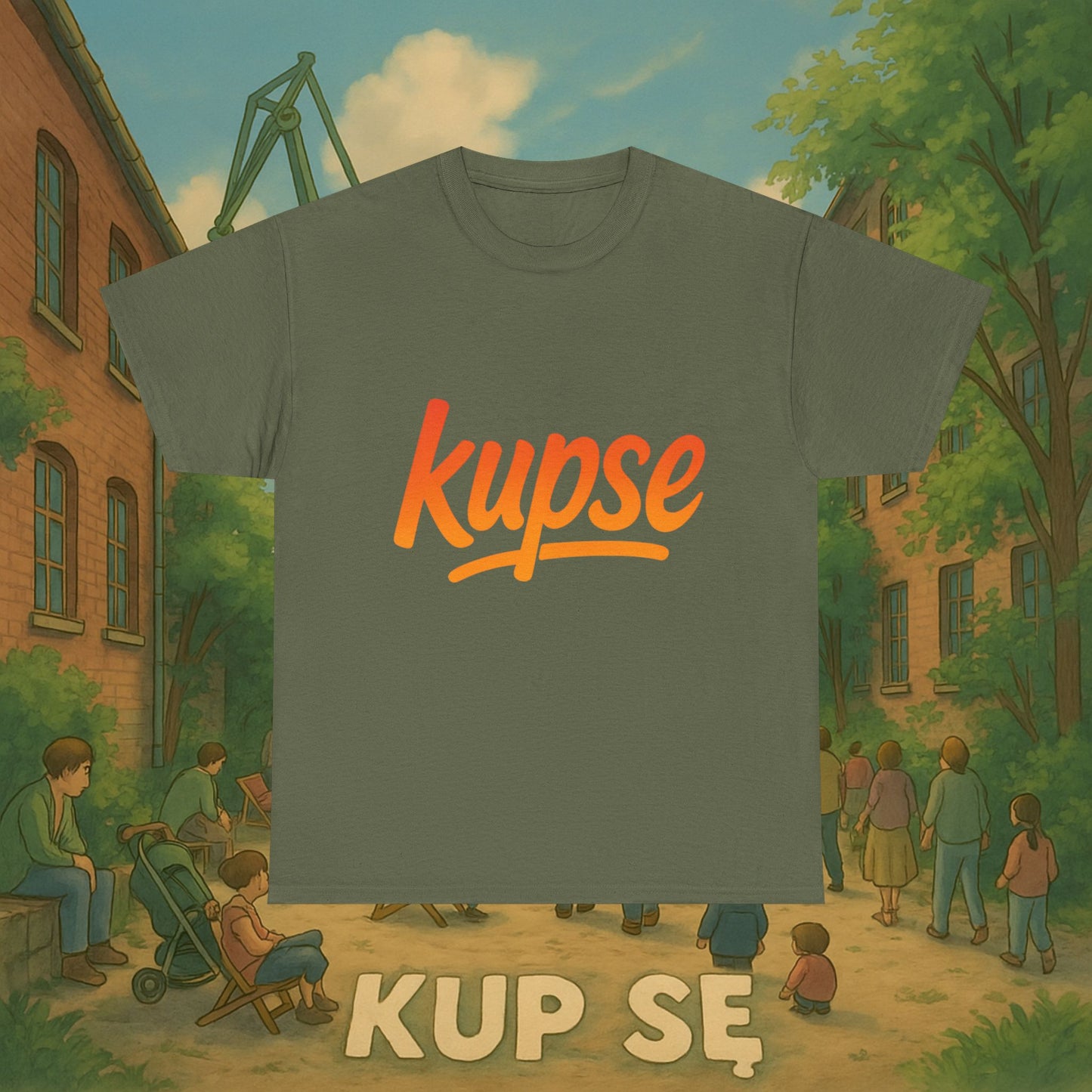 KupSe Logo Orange Style t-shirt - Unisex Heavy Cotton Tee