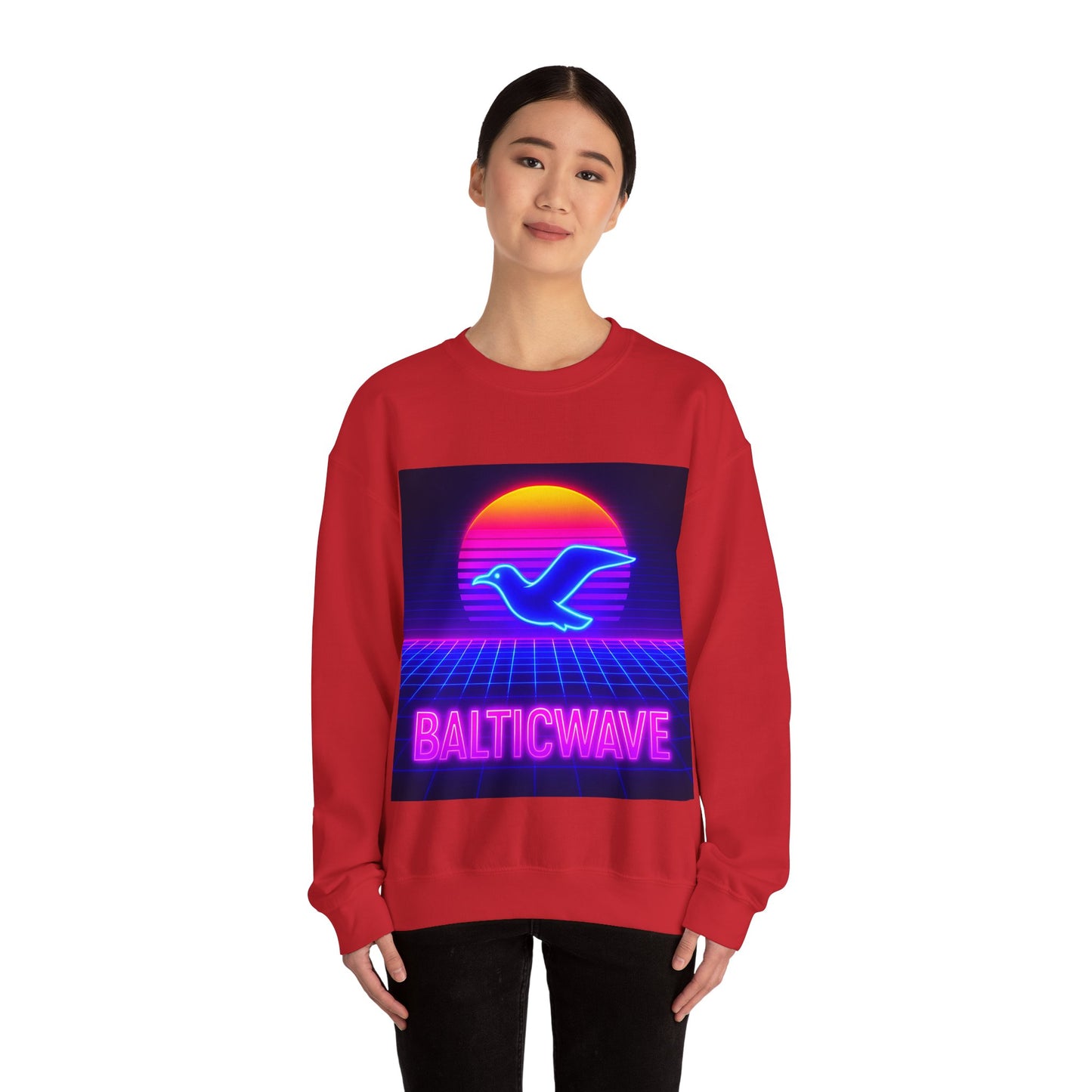 Bluza unisex z grafiką Kup Se Baltic Wave – klasyczny crewneck i miejski styl