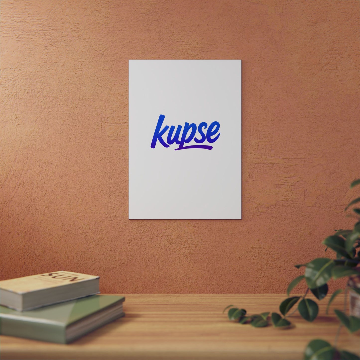 Obraz na panelu aluminiowym Kupse Logo Blue – trwały wydruk w stylu Kup Se