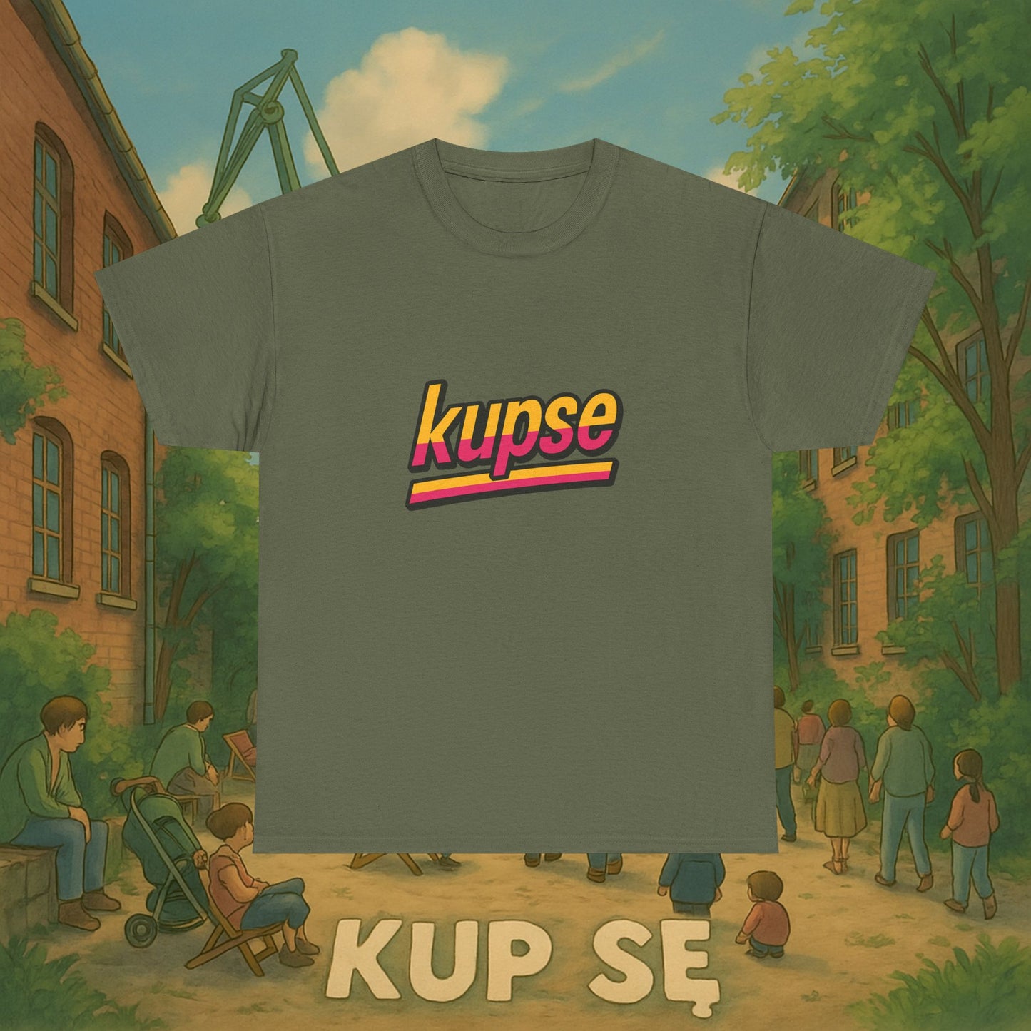 KupSe Logo Retro Sport Style t-shirt - Unisex Heavy Cotton Tee