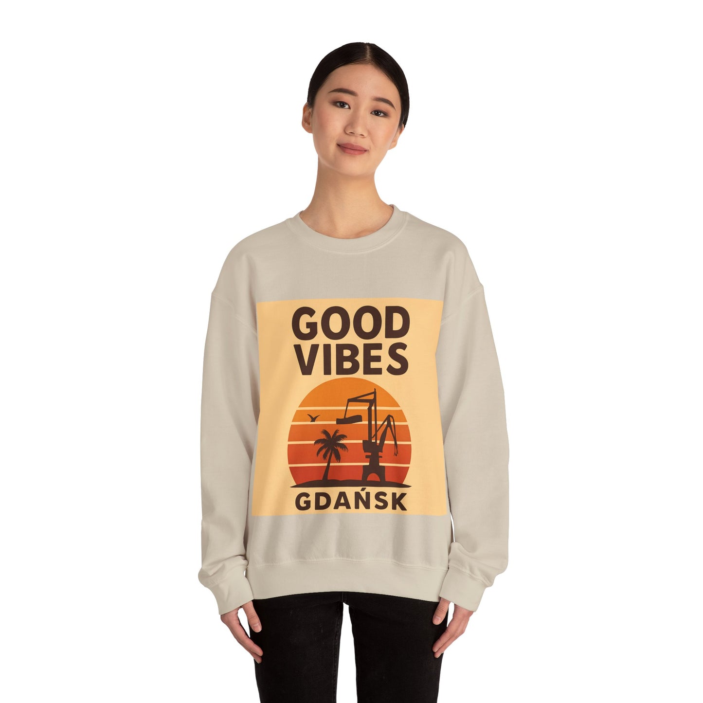 Bluza unisex z grafiką Kup Se Good Vibes Desert – klasyczny crewneck i miejski styl