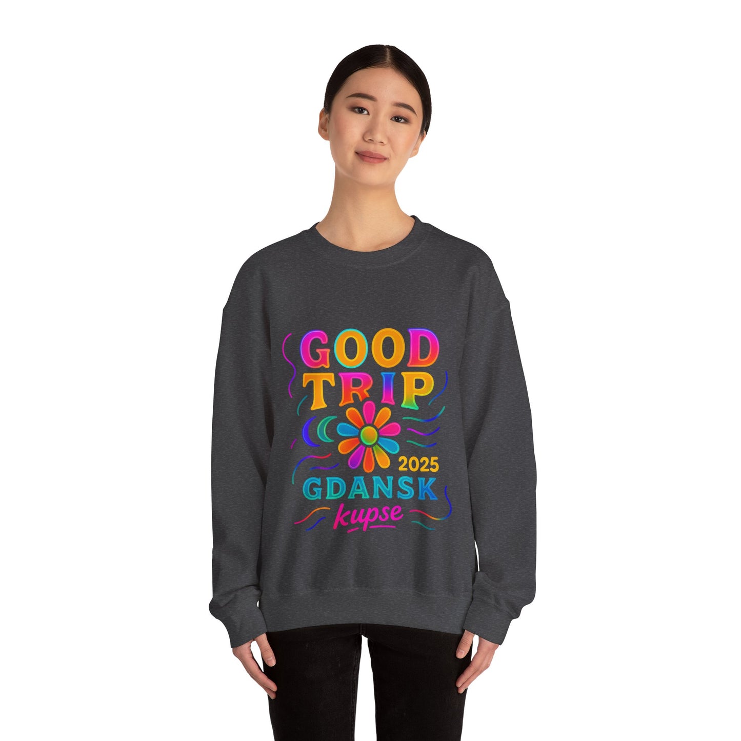 Bluza unisex z grafiką Kup Se Good Trip – klasyczny crewneck i miejski styl