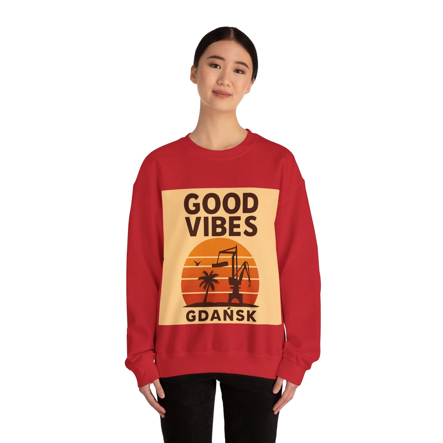 Bluza unisex z grafiką Kup Se Good Vibes Desert – klasyczny crewneck i miejski styl