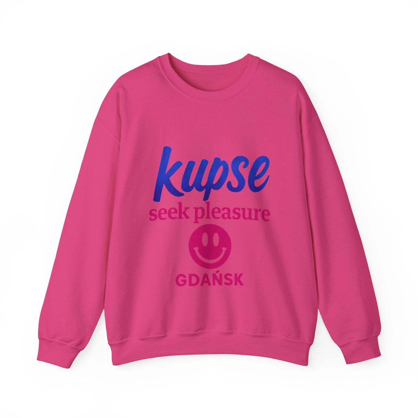 Bluza unisex z grafiką Kup Se Seek Pleasure – klasyczny crewneck i miejski styl