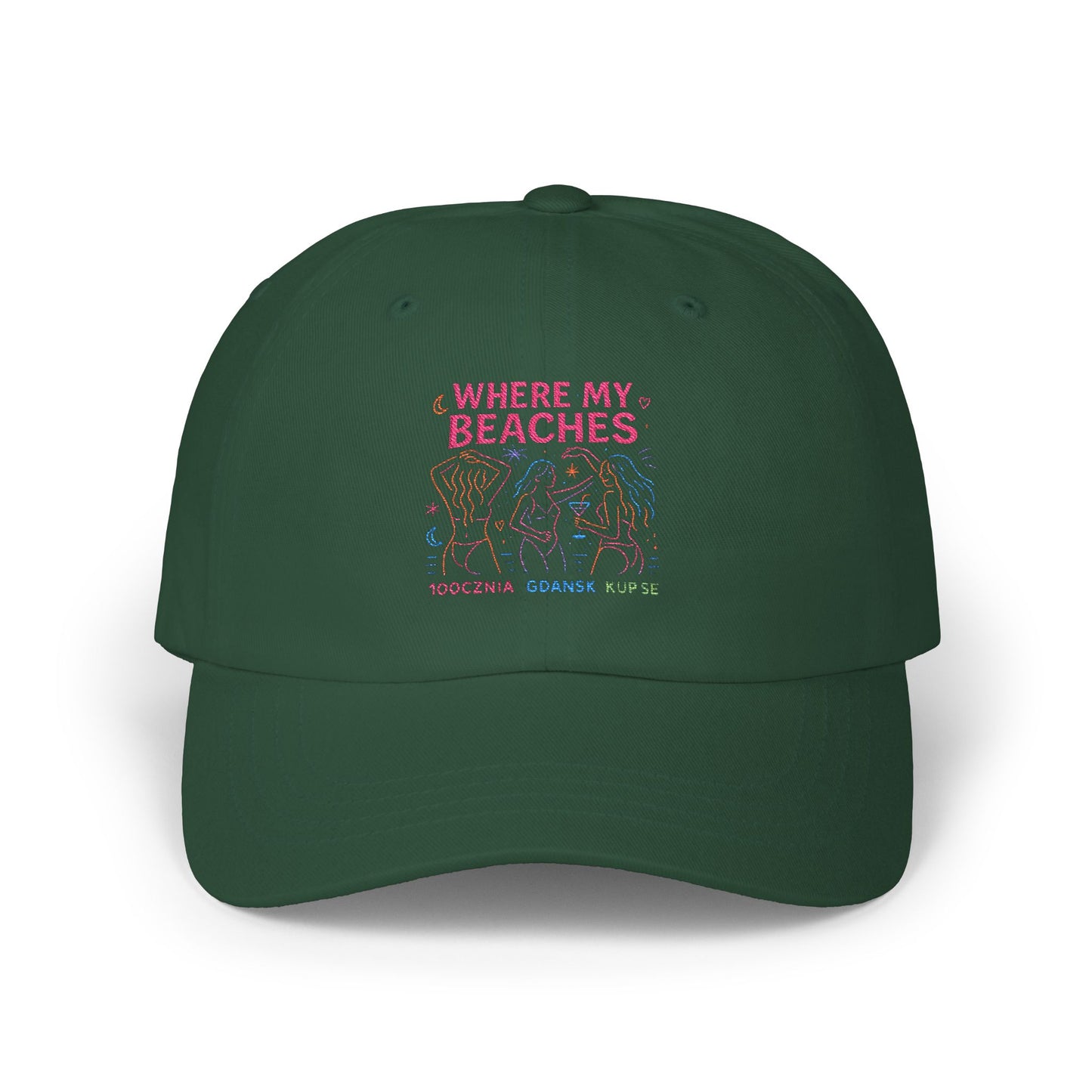 Czapka z daszkiem z grafiką Kup Se Where My Beaches – modny Dad Cap z charakterem
