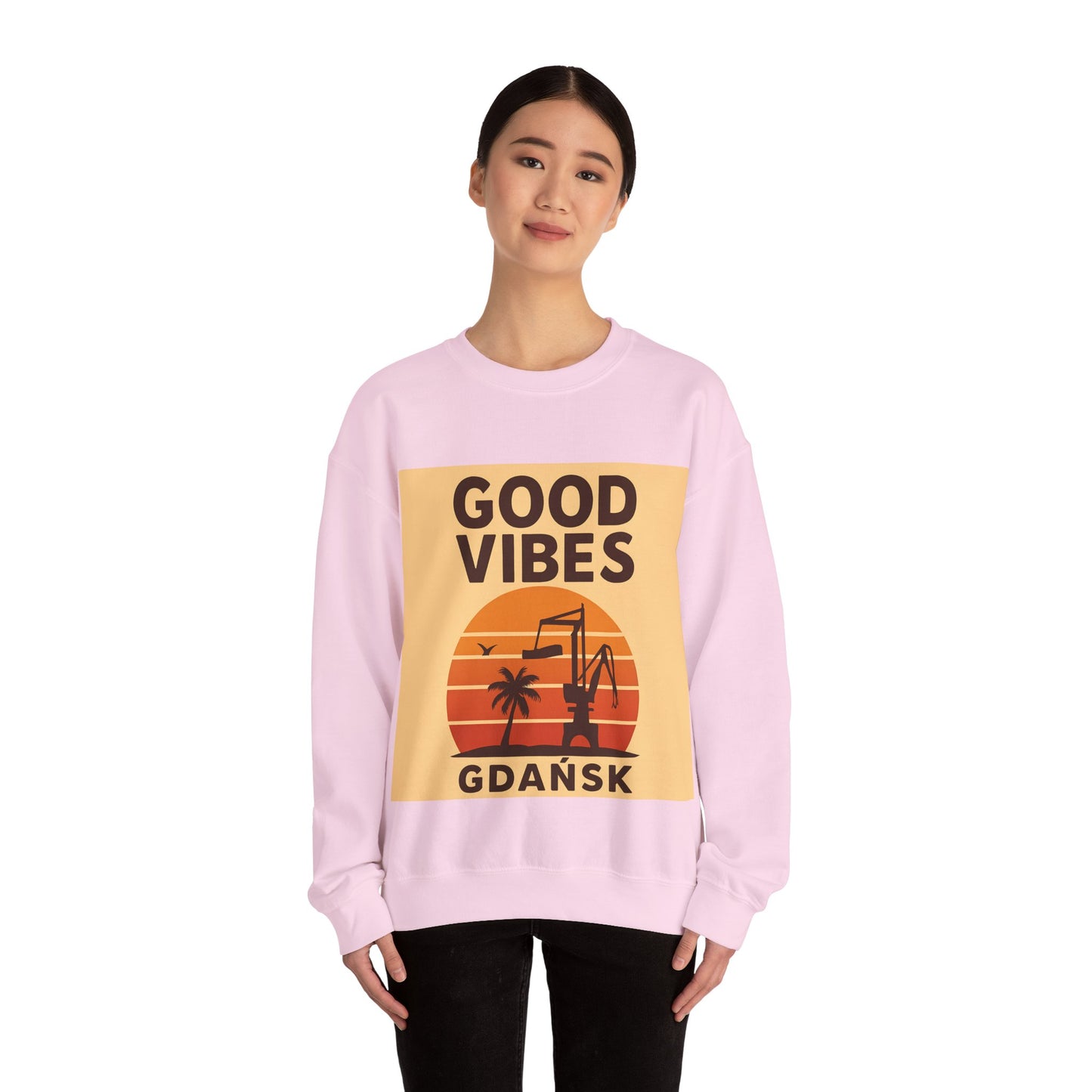 Bluza unisex z grafiką Kup Se Good Vibes Desert – klasyczny crewneck i miejski styl