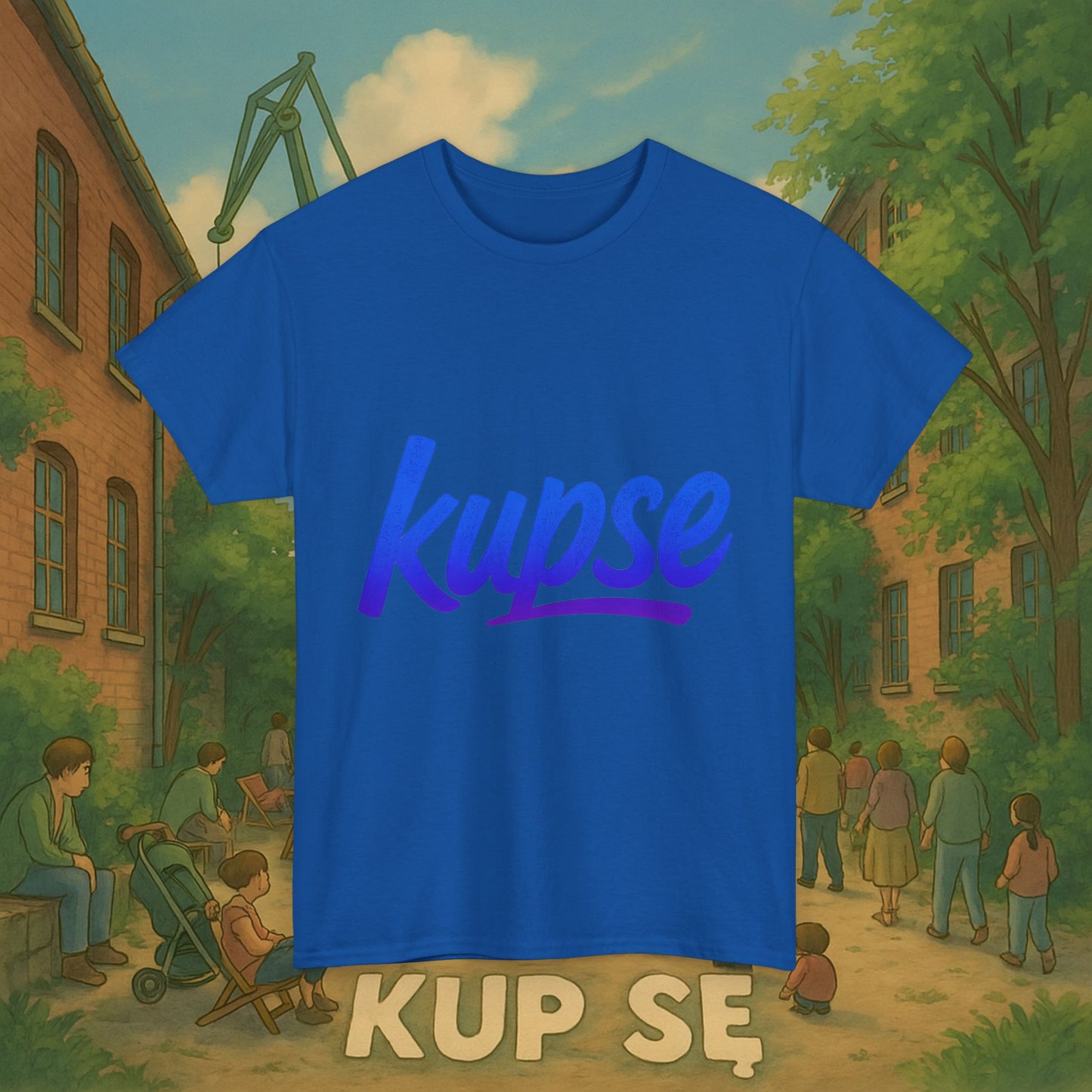 KupSe Logo Blue Style t-shirt - Unisex Heavy Cotton Tee