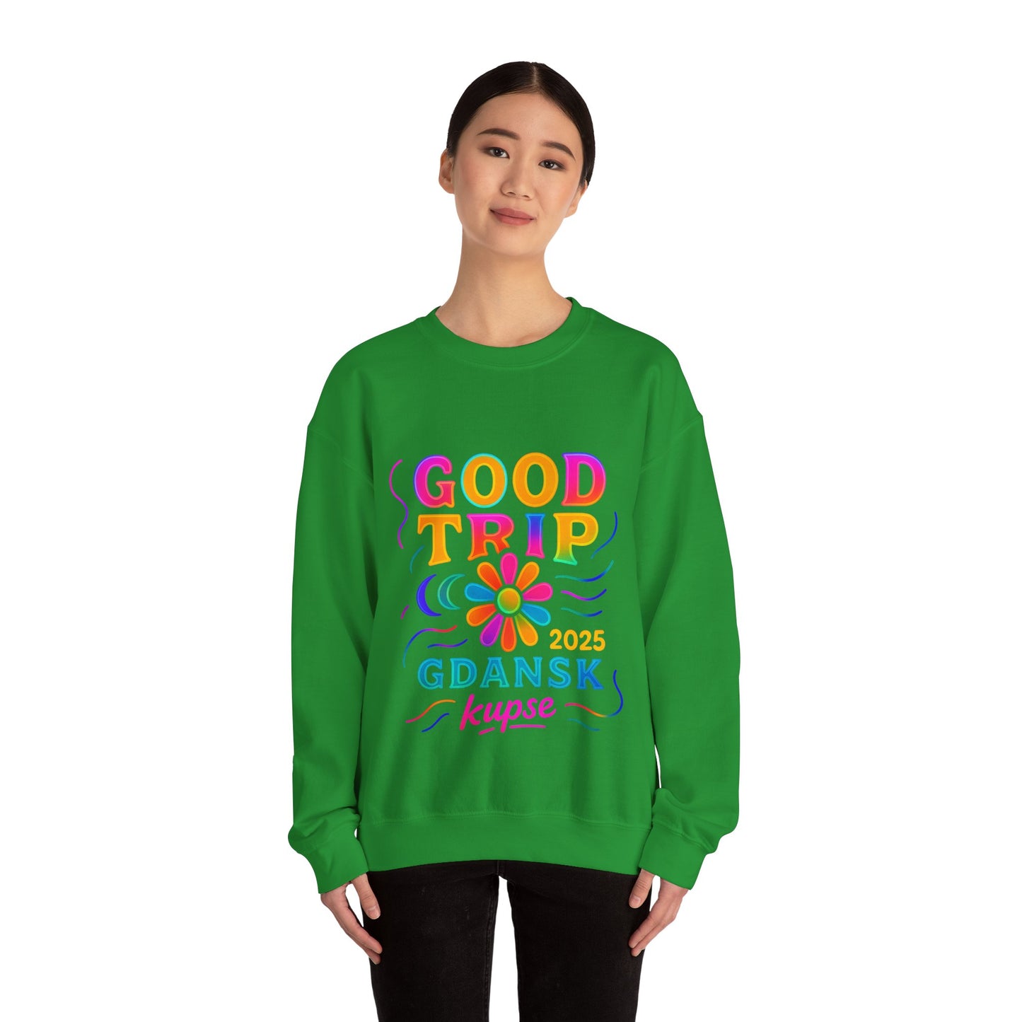 Bluza unisex z grafiką Kup Se Good Trip – klasyczny crewneck i miejski styl