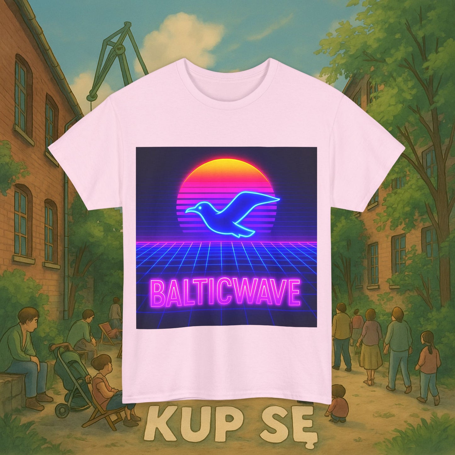 KupSe Baltic Wave Style t-shirt - Unisex Heavy Cotton Tee