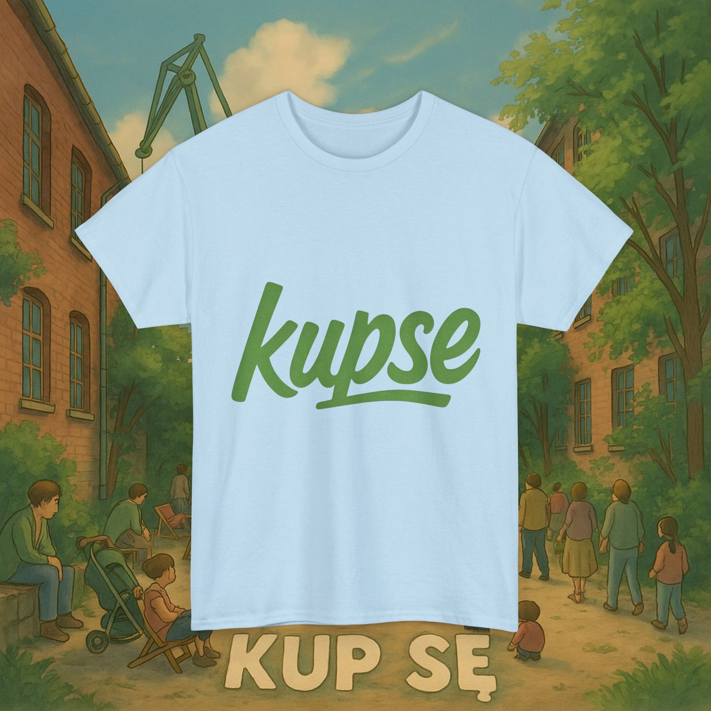 KupSe Logo Green Style t-shirt - Unisex Heavy Cotton Tee