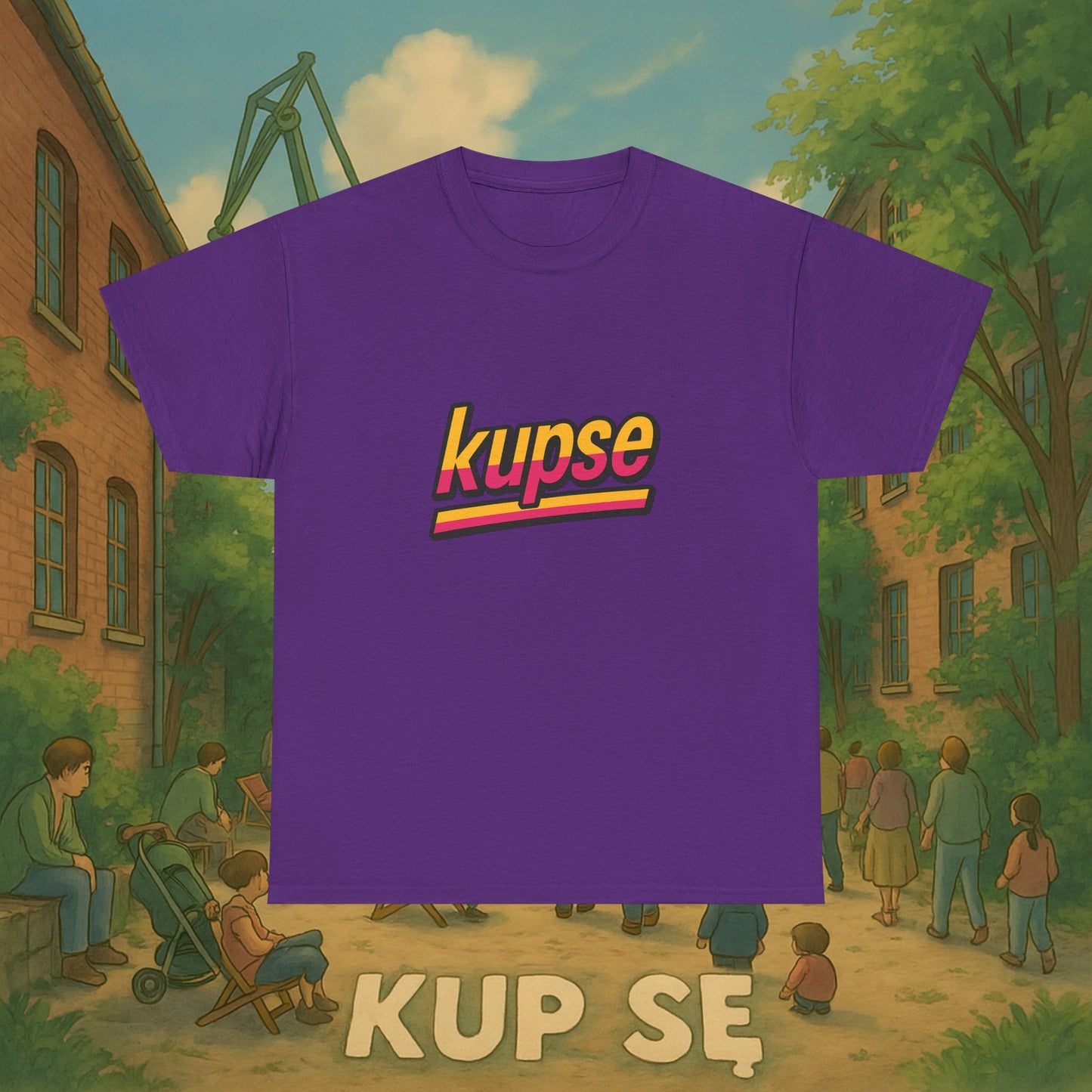 KupSe Logo Retro Sport Style t-shirt - Unisex Heavy Cotton Tee
