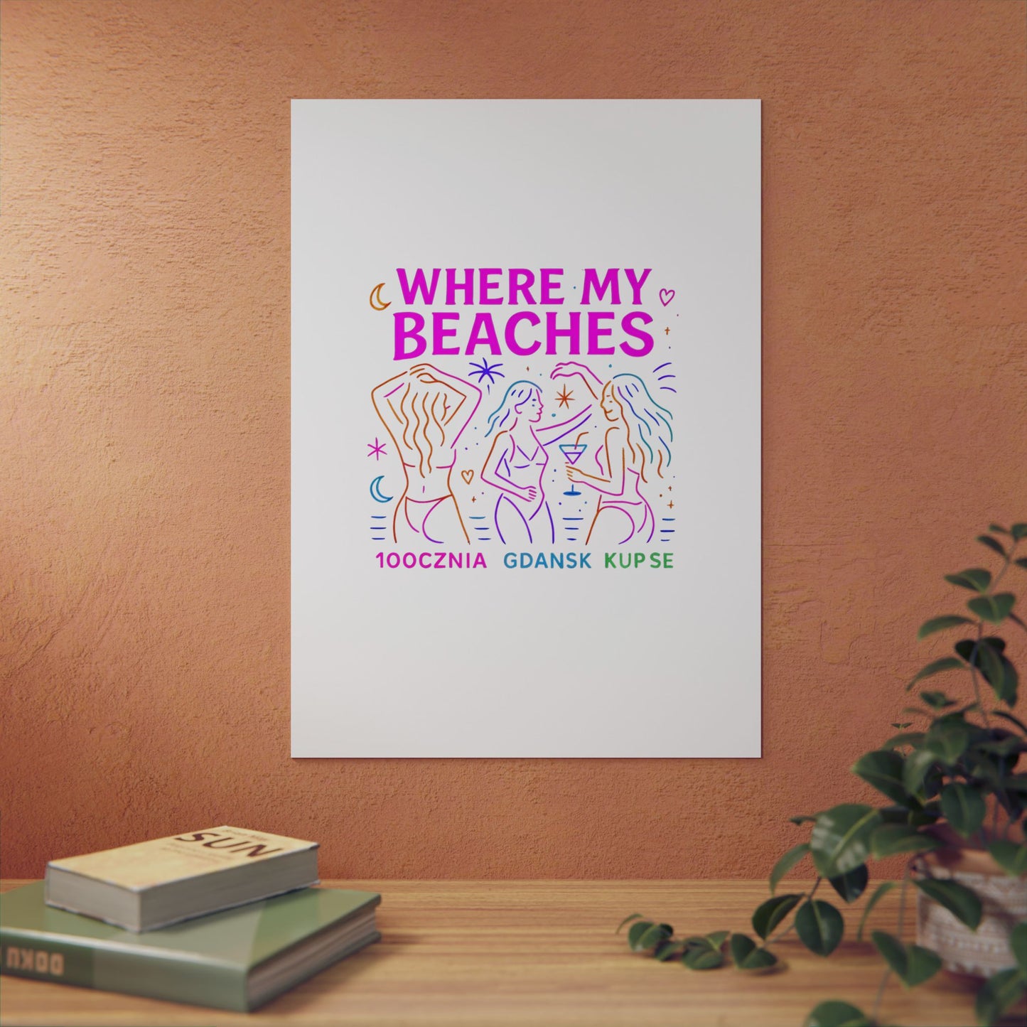 Obraz na panelu aluminiowym Where My Beaches – trwały wydruk w stylu Kup Se