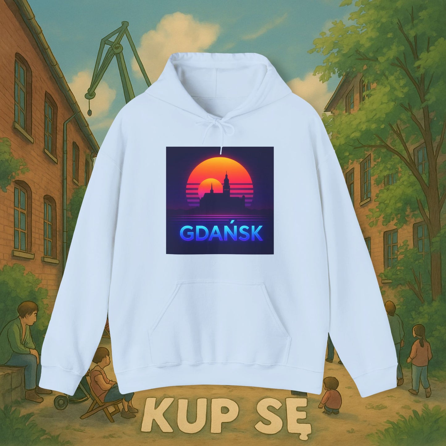 Unisex Heavy Blend Hoodie – Panorama Gdańsk – Kup Se