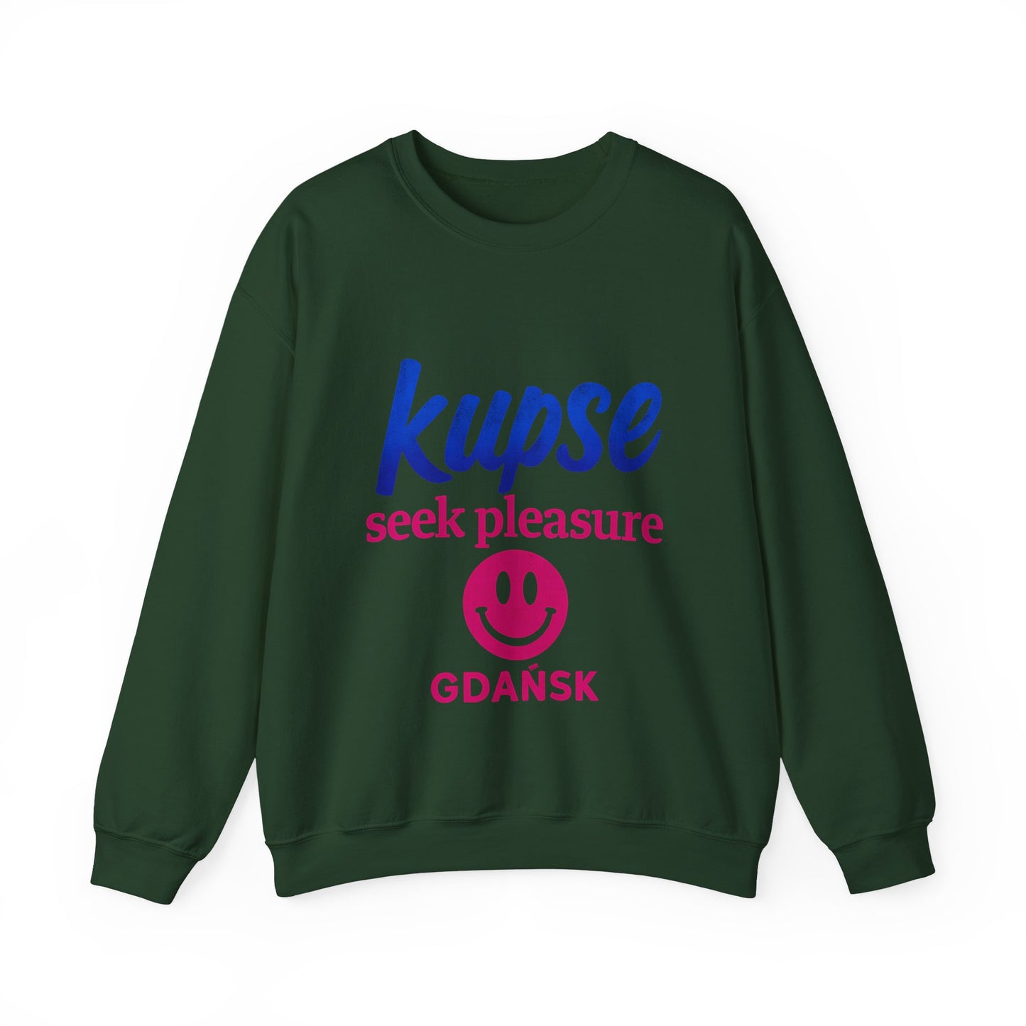 Bluza unisex z grafiką Kup Se Seek Pleasure – klasyczny crewneck i miejski styl